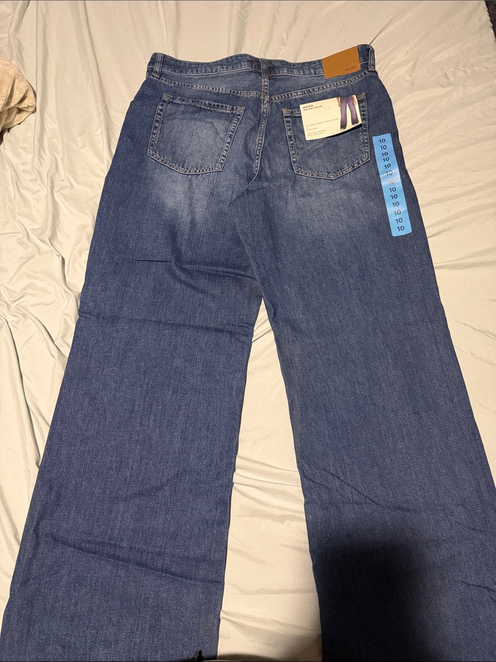 Aeropostale Women's High-Rise Wide-Leg Blue Jeans